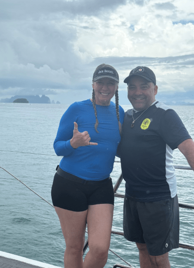 Mike and his wife in Thailand
